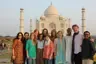 Tina and the study abroad group in front of an Indian building